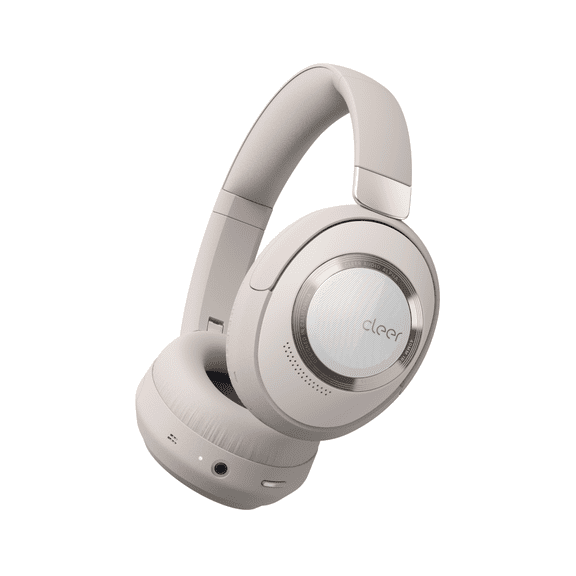 Cleer Audio ALPHA Over-Ear Adaptive ANC Noise-Canceling Bluetooth Headphones with Microphones - Stone