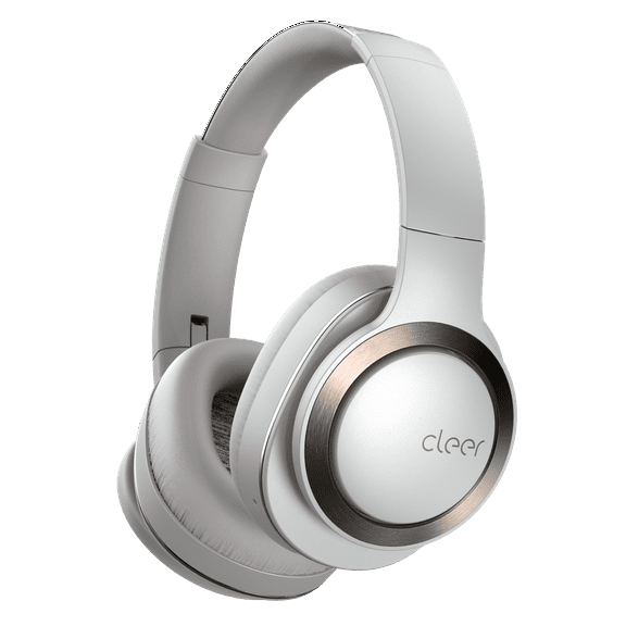Cleer Enduro ANC Bluetooth Headphones, Noise Cancelling, 60 Hours Playtime, Hi-Res Audio, Light Grey