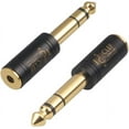 thumbnail image 1 of Clef Audio Labs 6.35mm Male to 3.5mm Female Stereo TRS Headphone Adapter - 2-Pack, 1 of 2