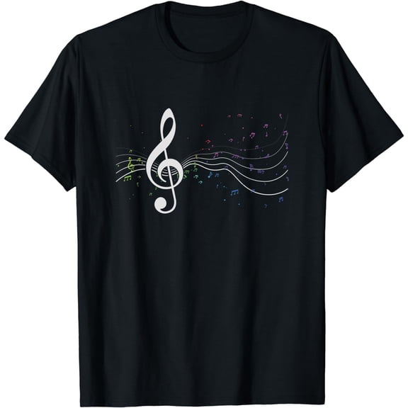 Clef Notes Music Musician Pianist Bassist Instruments Gift T-Shirt