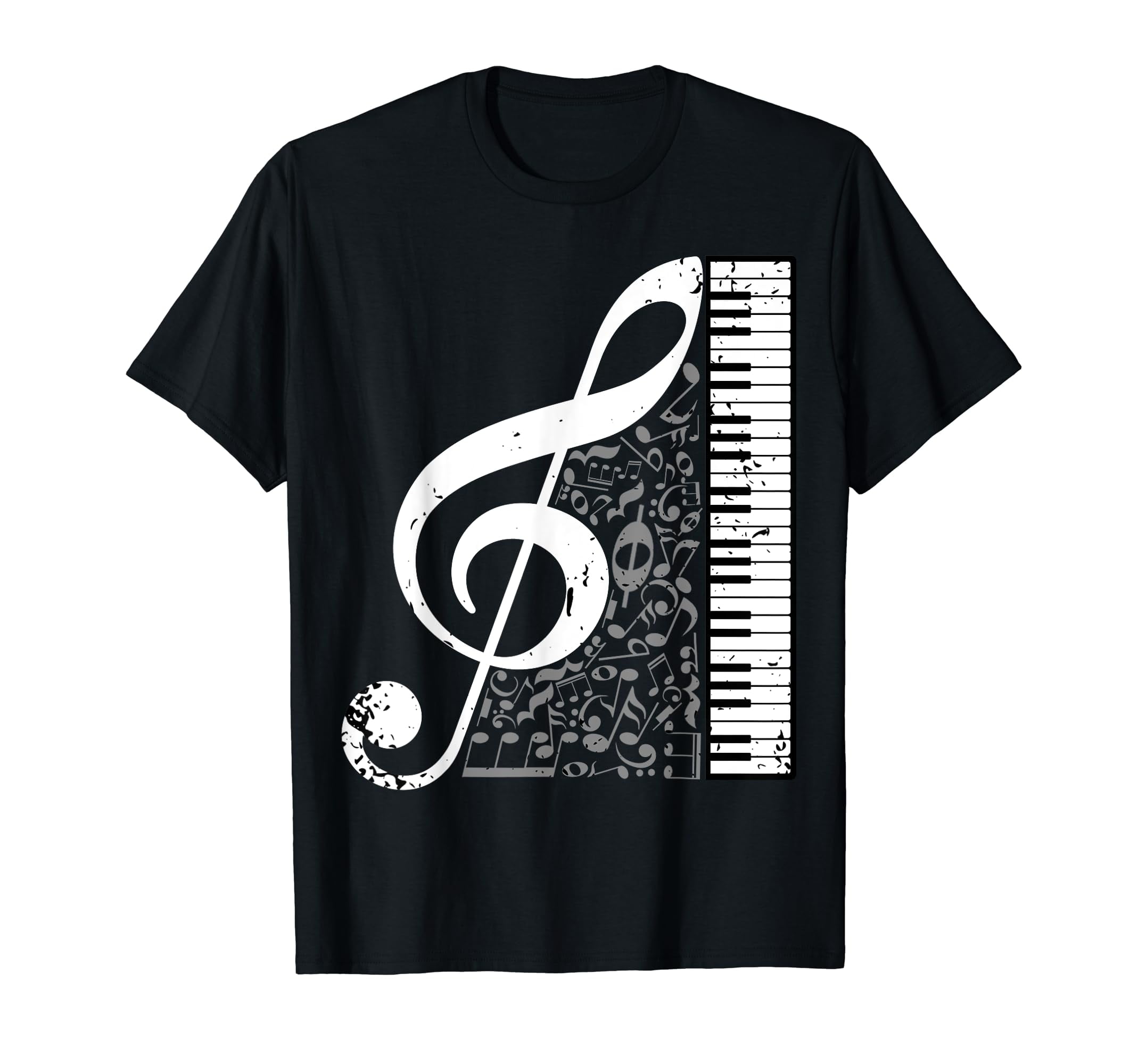 Clef Piano Musical Notes Pianist Musicians Instrument T-Shirt - Walmart.com