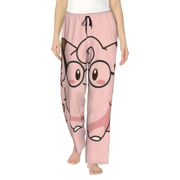 Clefairy Women's Pajama Pants, Ultra-soft Comfortable Casual Lounge Pants, Graphic Printed Sleep Bottoms With Drawstring