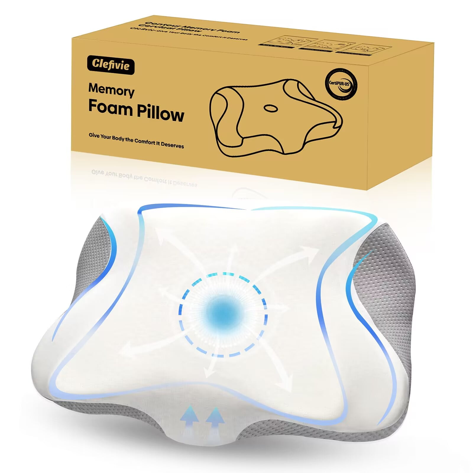 https://i5.walmartimages.com/seo/Clefivie-Cervical-Memory-Foam-Pillow-sleeper-Orthopedic-Neck-Support-Pillow-for-Adults-with-Neck-Pain_15049cb4-163c-4af4-95b1-48bdc368cace.5f79e29d0ab64c9d73a740e9e152acad.jpeg
