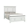 thumbnail image 1 of Roundhill Furniture Clelane Shiplap Wood Panel Bed, Queen, Weathered White and Gray, 1 of 6