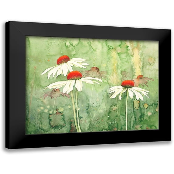 Clema 18x15 Black Modern Framed Museum Art Print Titled - Echinacea one