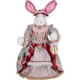 thumbnail image 1 of Karen Didion SP063 Clematis Bunny Figurine, 22 Inch Standing Easter & Spring Decor with Fabric Clothing and Sequin Purse, 1 of 1