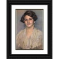 thumbnail image 1 of Clemens von Pausinger 13x18 Black Ornate Wood Framed Double Matted Museum Art Print Titled - Lady with Page Cut (1927), 1 of 5