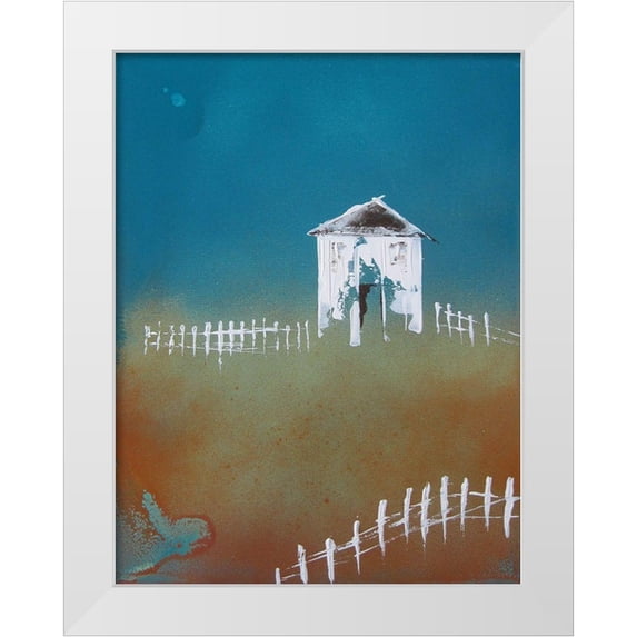 Clement, Diane 19x24 White Modern Wood Framed Museum Art Print Titled - Picket Fence