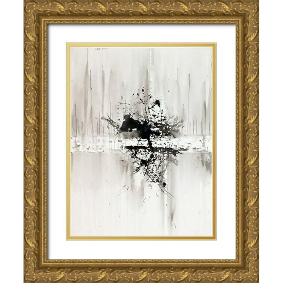 Clement, Diane 25x32 Gold Ornate Wood Framed with Double Matting Museum Art Print Titled - Frozen Reflections