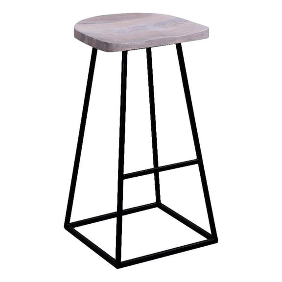 Clement Solid Wood 30" Bar Stool - White