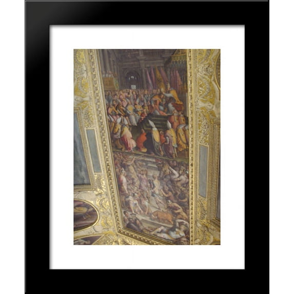 Clement VII crowns Charles V 20x24 Framed Art Print by Giorgio Vasari