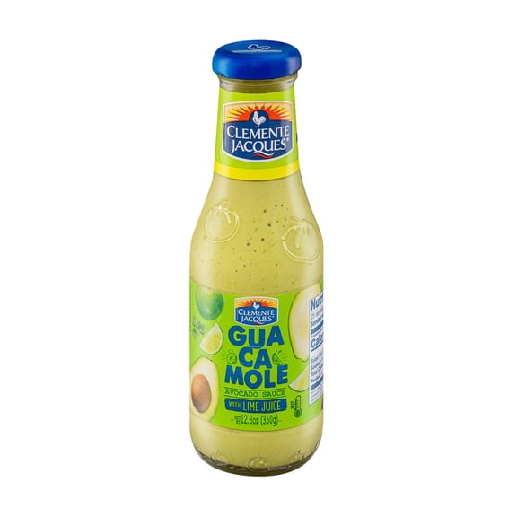 Clemente Jacques, Guacamole, Avocado Sauce with Lime Juice, No Spice, 12.3 oz (Glass Bottle)
