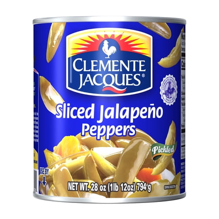 Clemente Jacques Sliced Jalapeño Peppers, Pickled Jalapeños, 28 oz Can
