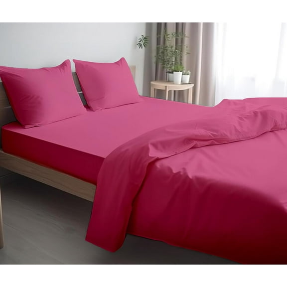 Clementine 6 PC Organic Infused Viscose derived from Bamboo Soft Breathable Bed Sheets Pink Queen