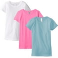 thumbnail image 1 of Clementine Apparel Big Girls' Three-Pack Everyday Crew Neck T-Shirts 3-Pack, Sizes 4-16, 1 of 6