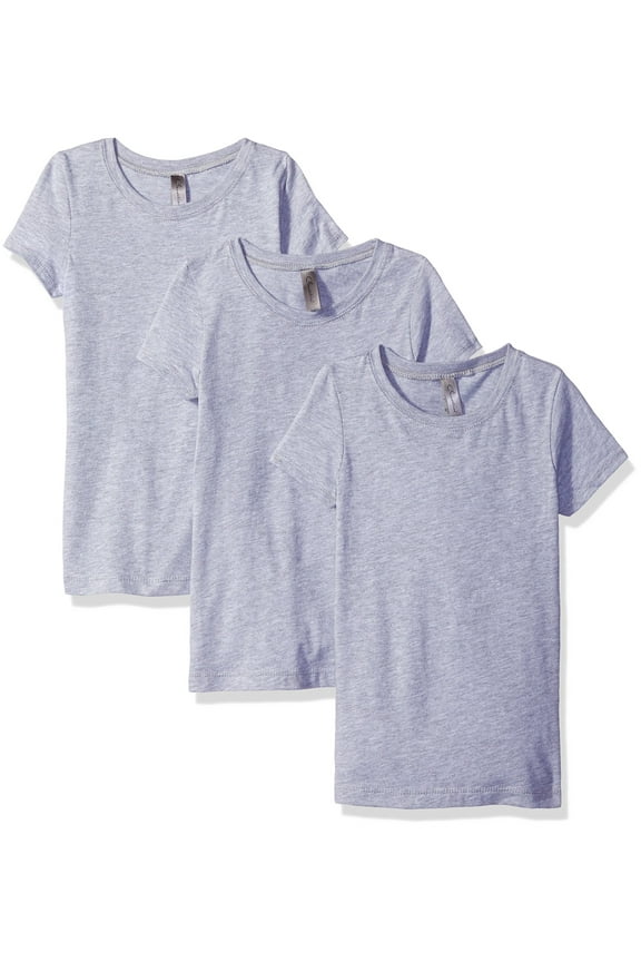 Big Girls' Three-Pack Everyday Crew Neck T-Shirts 3-Pack, Sizes 4-16