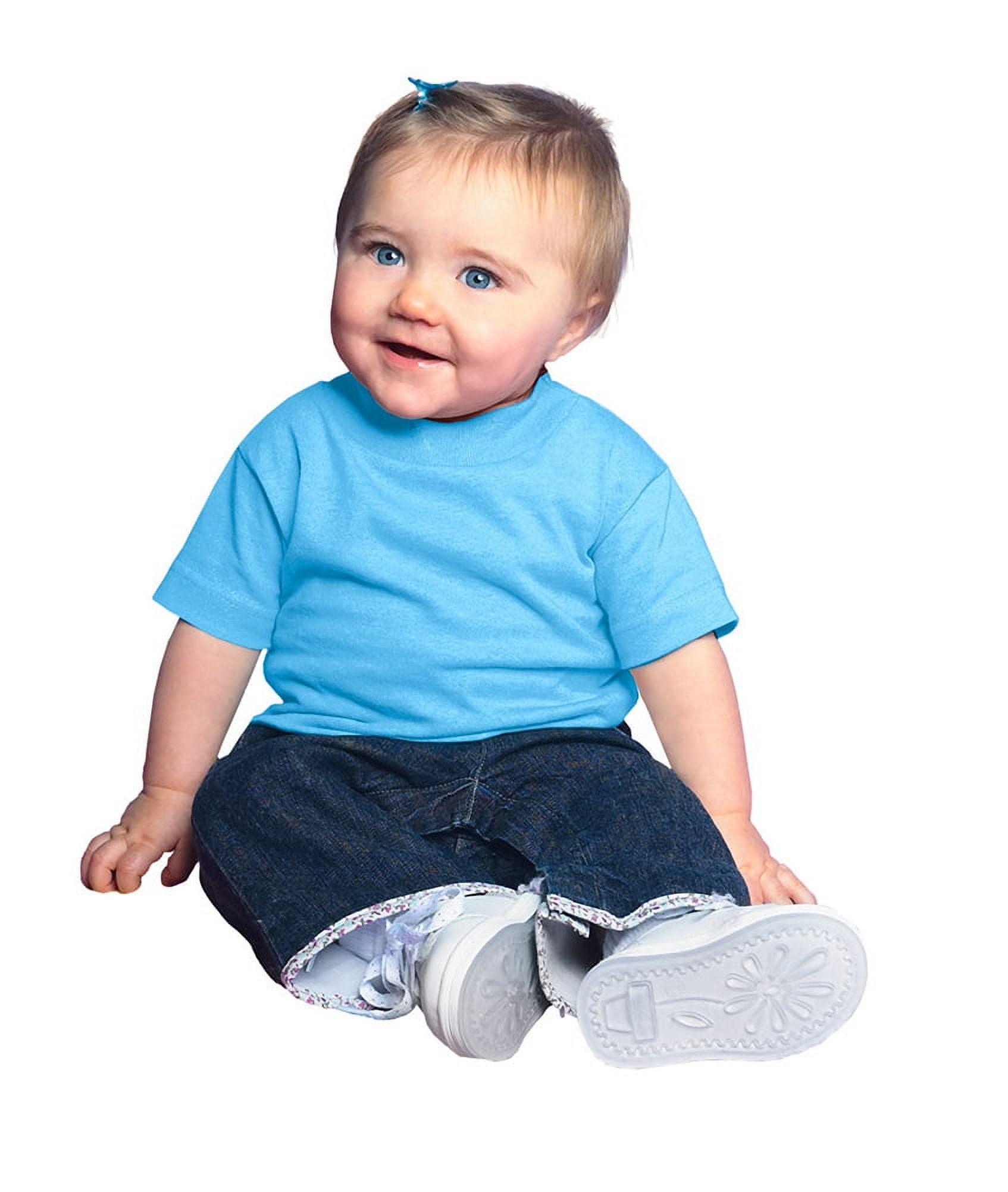 Clementine Baby Boy & Girl Solid Cotton Tee Short Sleeve T-Shirt, Sizes: 0-24Months