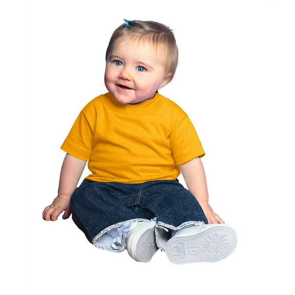 Clementine Baby Boy & Girl Solid Cotton Tee Short Sleeve T-Shirt, Sizes: 0-24Months