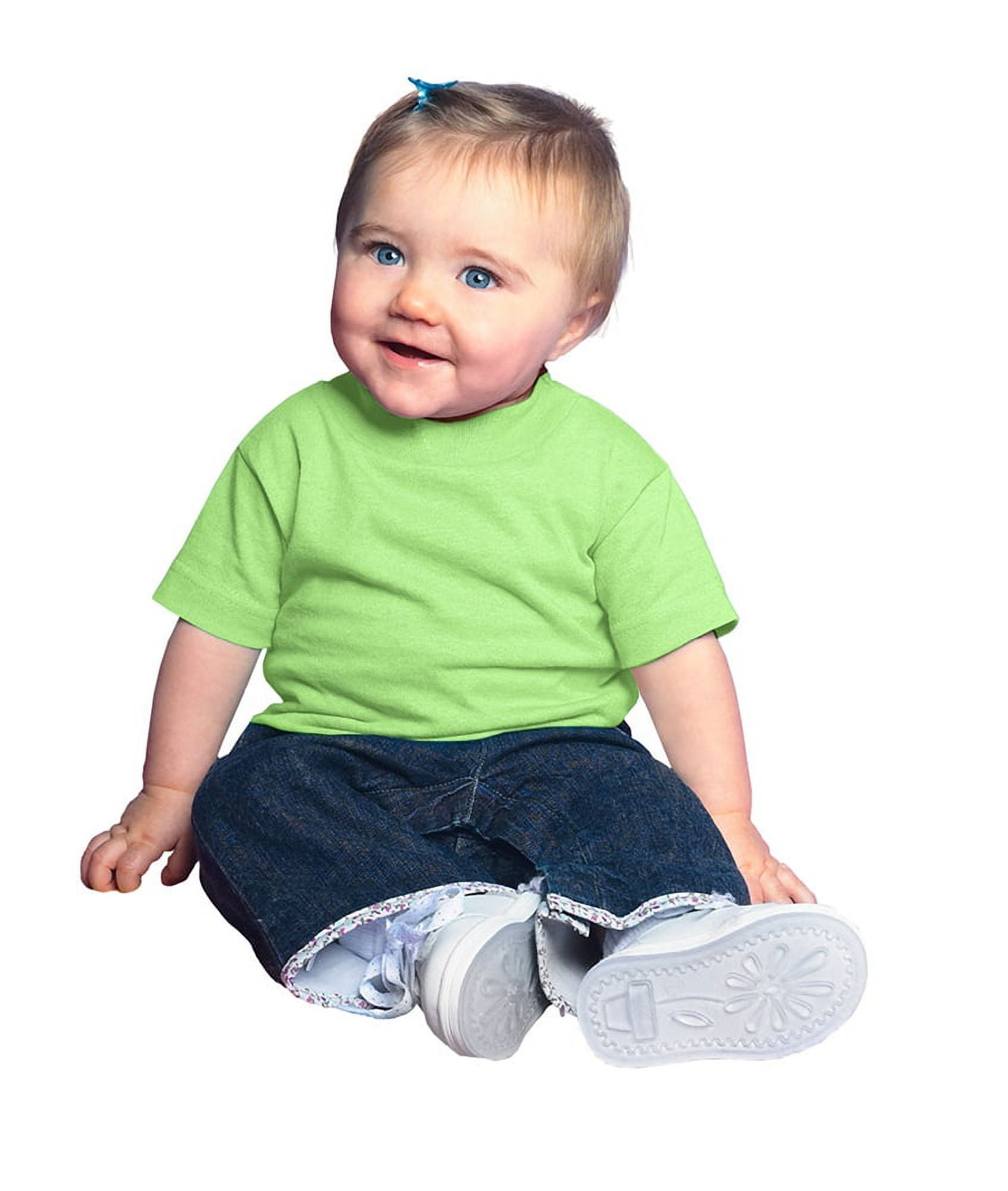 Clementine Baby Boy & Girl Solid Cotton Tee Short Sleeve T-Shirt, Sizes: 0-24Months