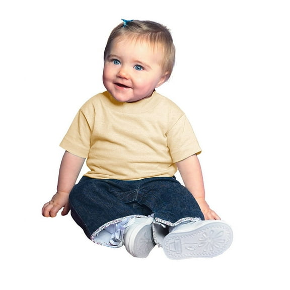 Clementine Baby Boy & Girl Solid Cotton Tee Short Sleeve T-Shirt, Sizes: 0-24Months