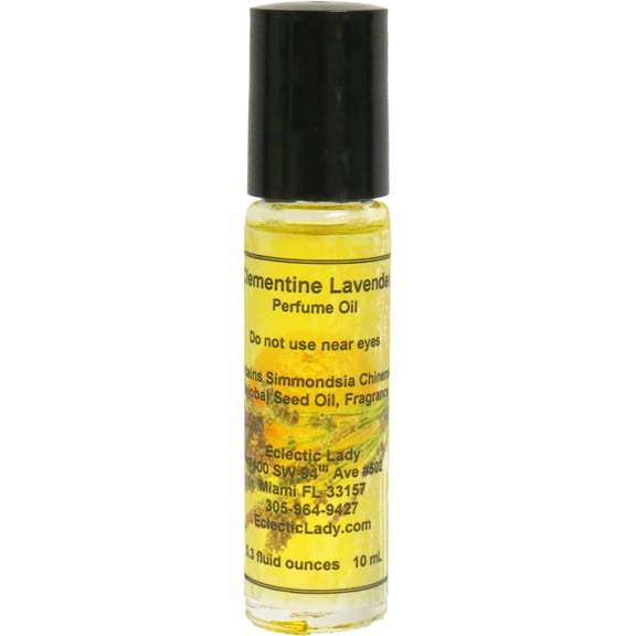 Clementine Lavender Perfume Oil, 0.3 Oz Portable Roll-On Fragrance