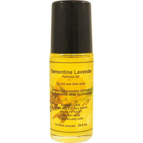 Clementine Lavender Perfume Oil, 1.0 Oz Portable Roll-On Fragrance