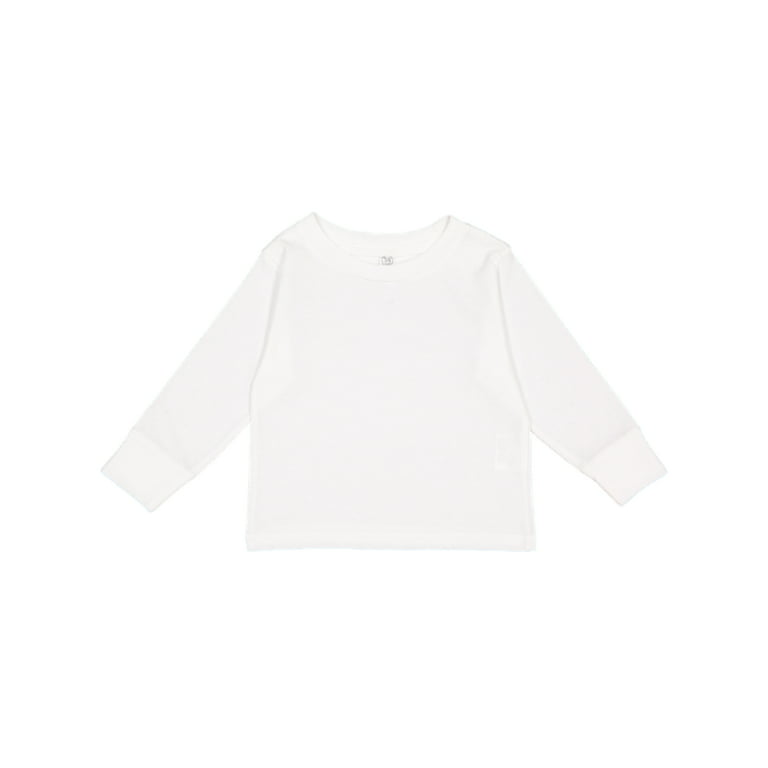 Clementine Little Girls' 3-Pack Toddler Long Sleeve Basic T-Shirt, Sizes 2-6  Yrs 