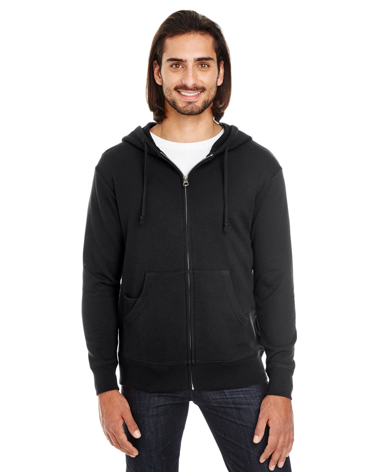 Clevelander Terry Striped Zip Up Sweatshirt