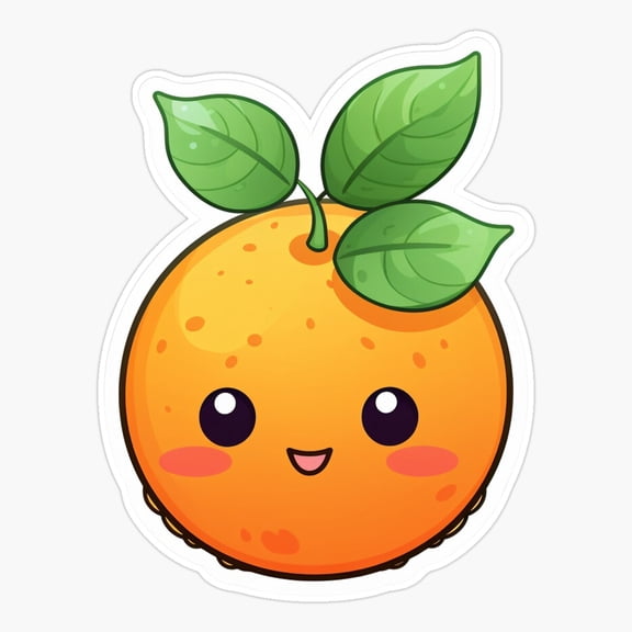 Clementine Sliced Fruit Decor Art Vinyl Sticker