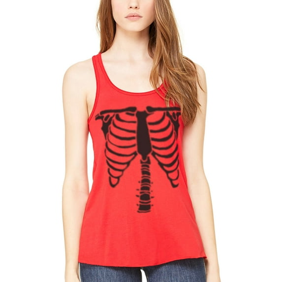 Clementine Women Bones Graphic Flowy Racerback Tank