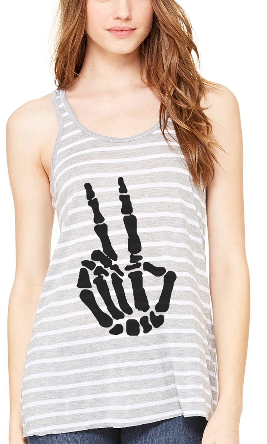 Clementine Women HANDBONES Printed Flowy Racerback Tank