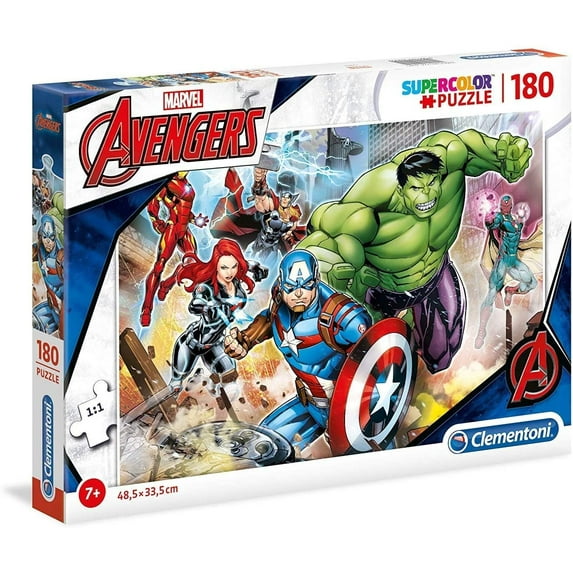 Clementoni 29295 29295-Supercolor Puzzle The Avengers-180 Pieces, Multi-Coloured