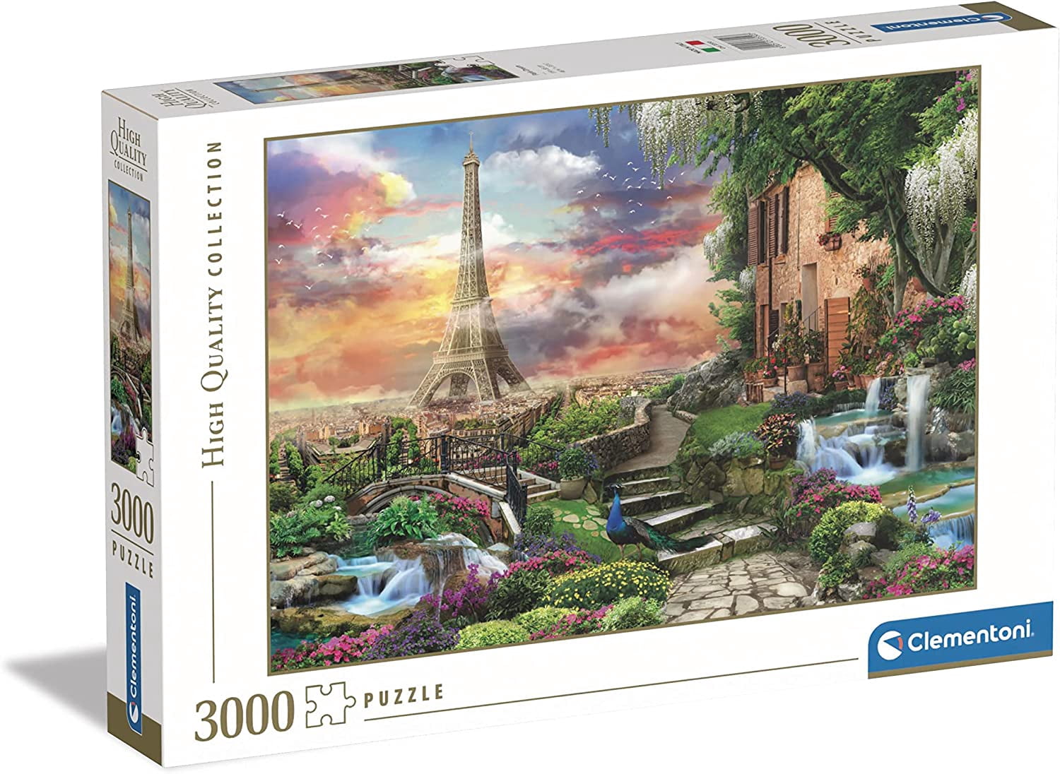 Clementoni Flowers In Paris 1000 Piece Puzzle - For Adults, Made In Italy