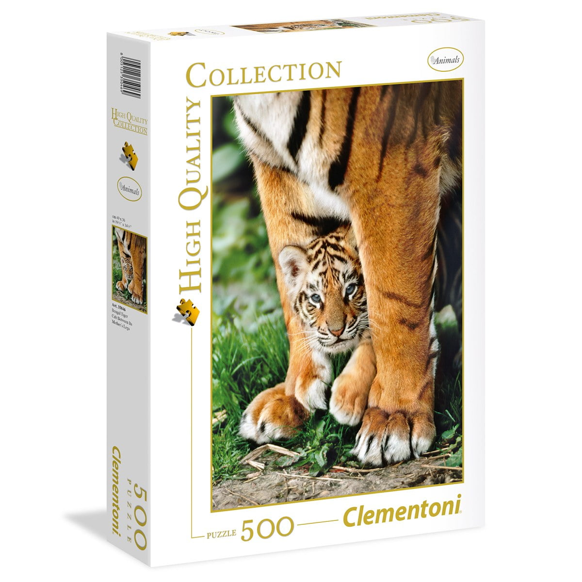 Clementoni Bengal Tiger Cub Between its Mother's Legs 500 Piece Animals & Wildlife Jigsaw Puzzle