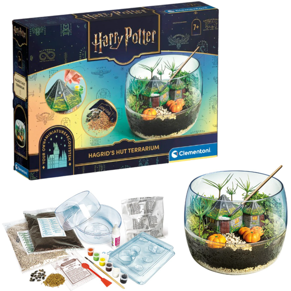 Clementoni Harry Potter Hagrid's Hut Terrarium Kit, Magical Gift, DIY Garden Set, Craft Set