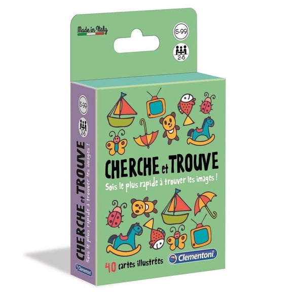 Clementoni - Jeu De Cartes - Cherche Et Ttrouve (FR)