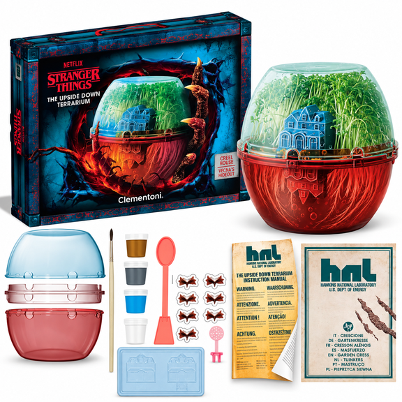 Clementoni Stranger Things Vecna Upside Down Terrarium Kit, Creative Gift, Magical Gift