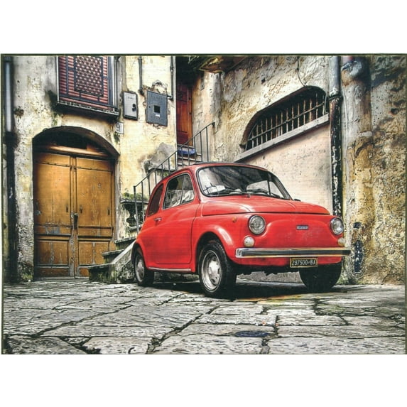 Clemontoni Fiat Italian Style 500 piece Jigsaw Puzzle Cars Car