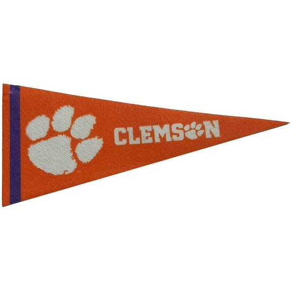 Clemson Felt Mini Pennant - Size: 4" x 9" - Officially Licensed - 1 Pennant Per Pack