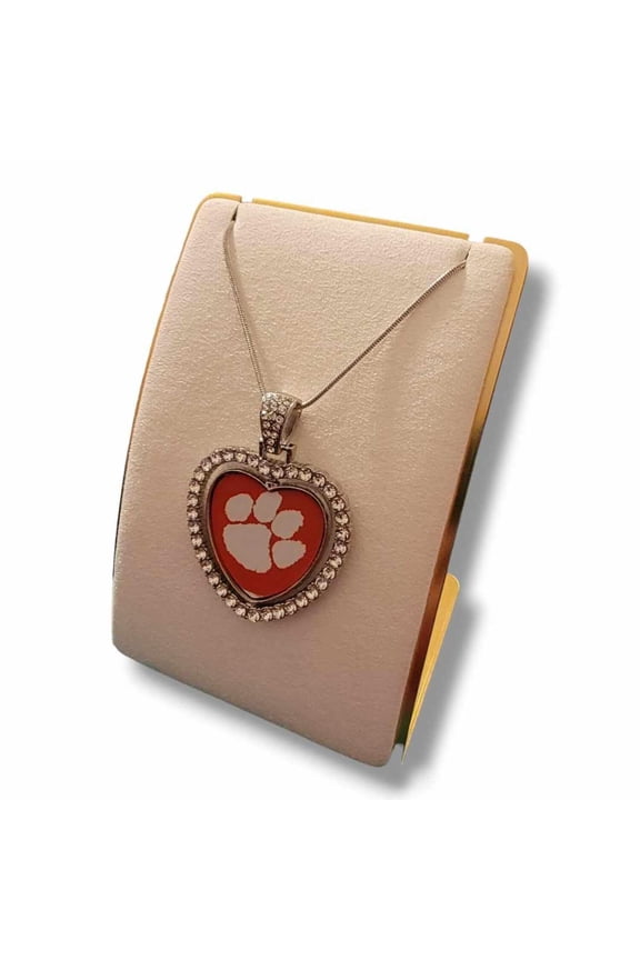 Clemson Heart Shaped Necklace