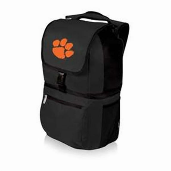 Picnic Time 634-00-175-104-0 Clemson University Tigers Digital Print Zuma Backpack Tote Bag, Black
