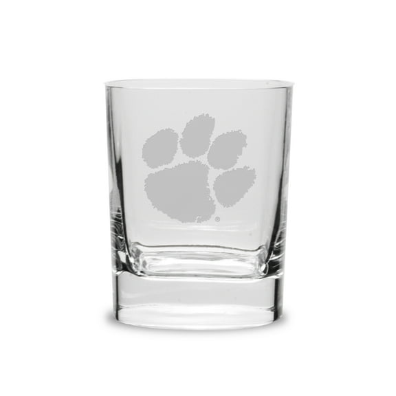 Clemson Tigers 11.75 oz. Deep Etched Double Old Fashion Glass