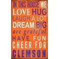 thumbnail image 1 of Clemson Tigers 11" x 19" In This House Sign, 1 of 7