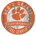 thumbnail image 1 of Clemson Tigers 12" x 12" Dad's Garage Sign, 1 of 7