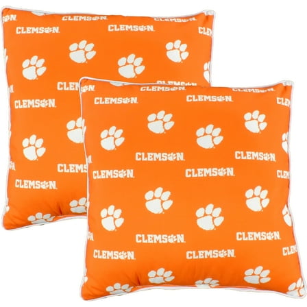 Clemson Tigers 16" x 16" Decorative Pillow Pair