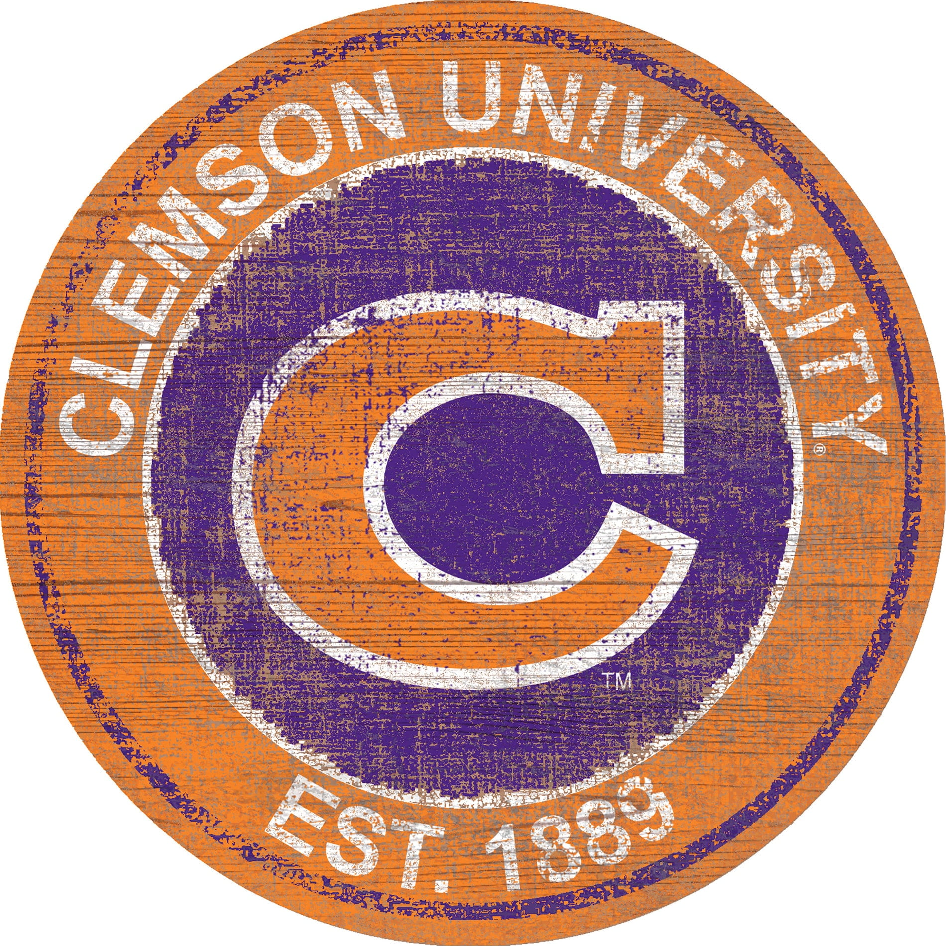 Clemson Tigers 24'' Round Heritage Logo Sign - Walmart.com