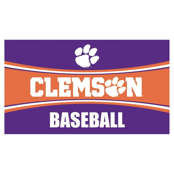 Clemson Tigers 28" x 16" Baseball Trapper Door Mat
