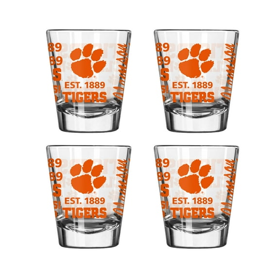 Logo Brands Clemson Tigers 4-Pack 2oz. Shot Glass Set