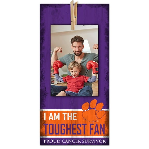 Clemson Tigers 6'' x 12'' Cancer Survivor Toughest Fan Clip Frame