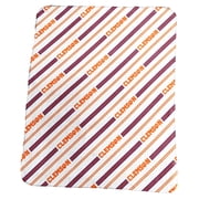 Logo Brands Clemson Tigers 50" x 60" Classic Vertical Stripe Fleece Throw Blanket